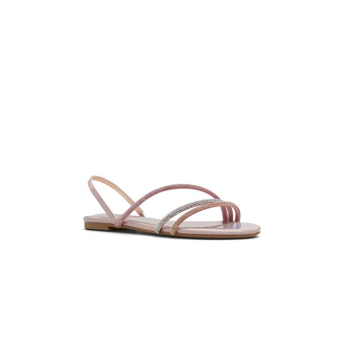 Glitter Women's Pink Flat Sandals image number 4