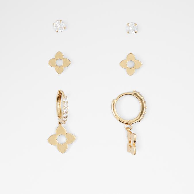 Laladar Women's Clear On Gold Pierced Earring