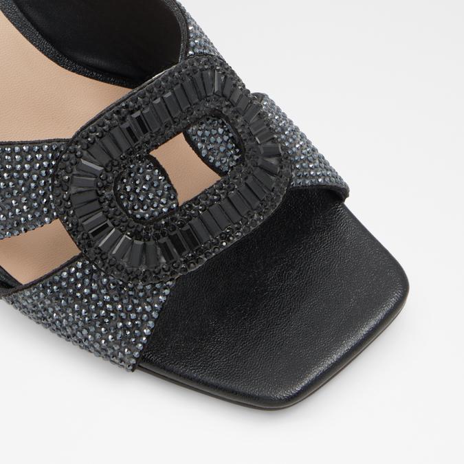 Soltis Women's Black Block Heel Sandals image number 5